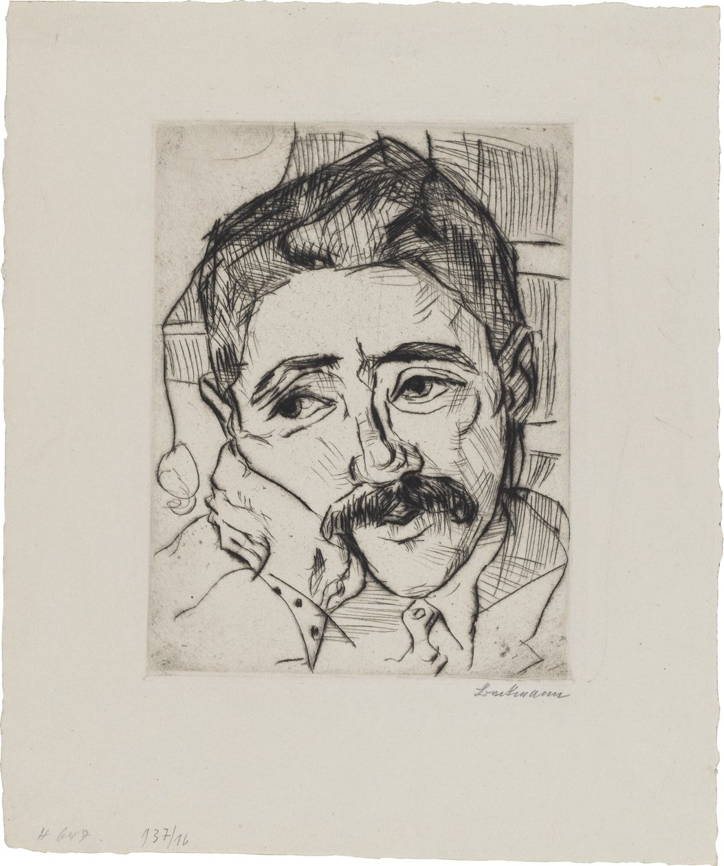 Portret van Walter Carl (1884-1956) door Max Beckmann