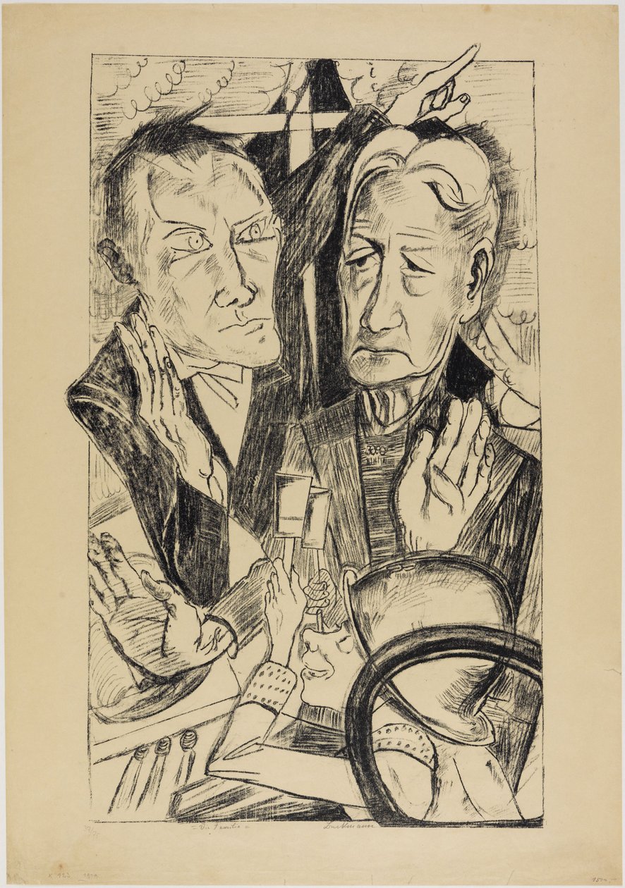De familie (familie Beckmann) door Max Beckmann