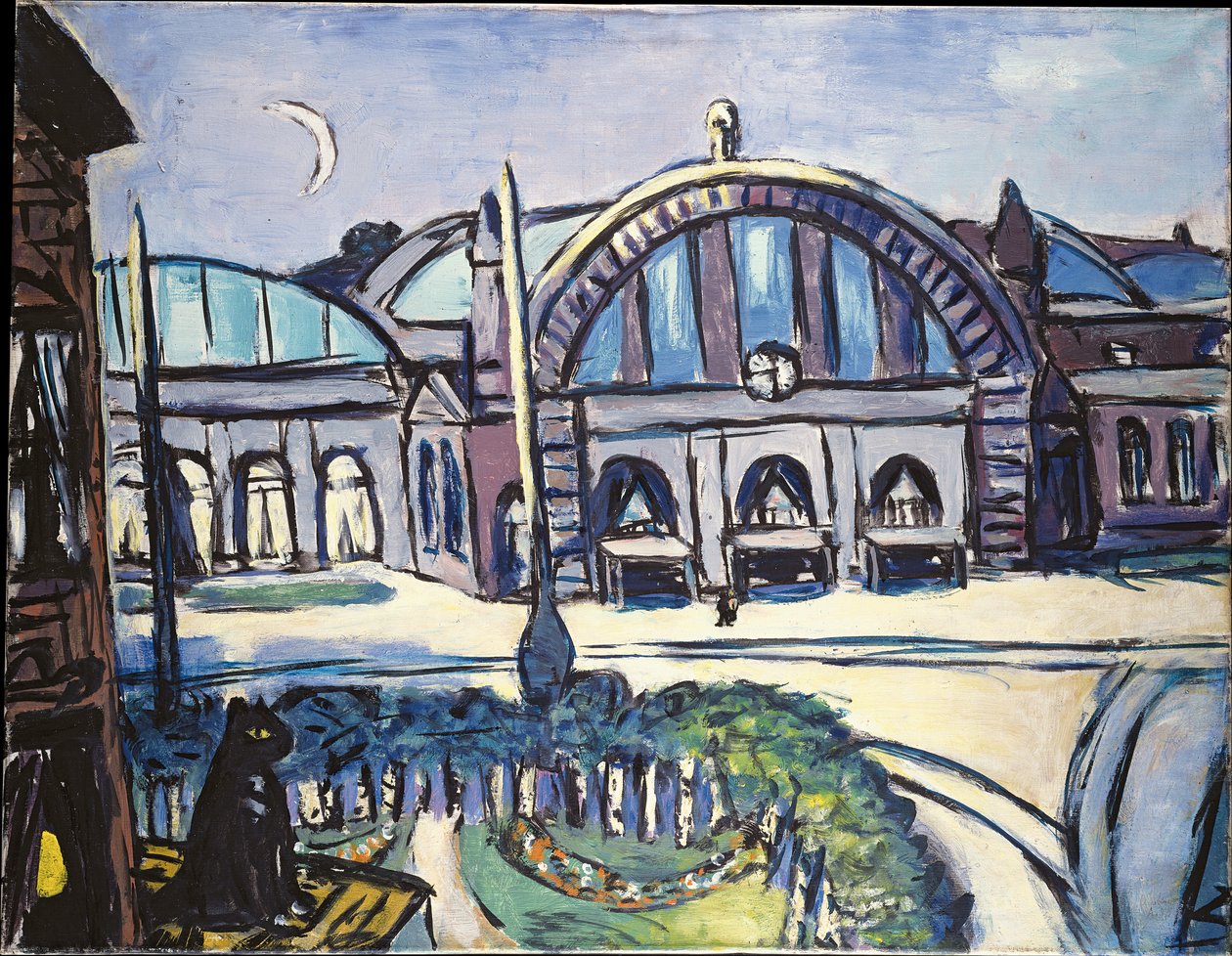 Centraal Station Frankfurt door Max Beckmann