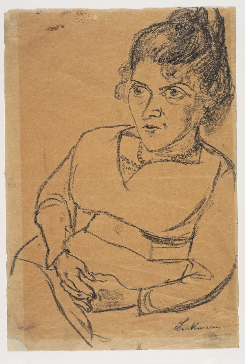 Fridel Battenberg, Halbfigur, sitzend door Max Beckmann