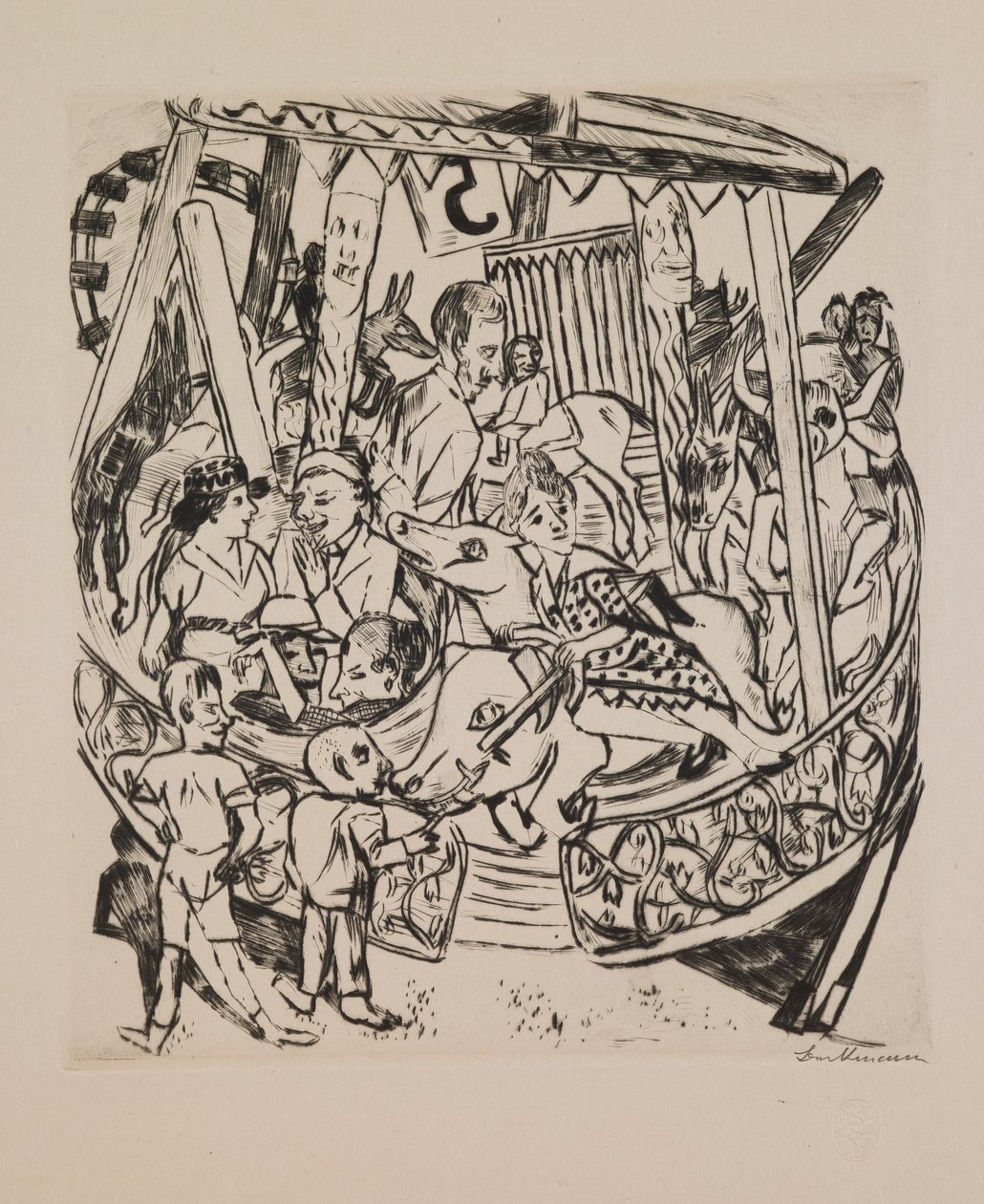 Draaimolen (Annual Fair) door Max Beckmann