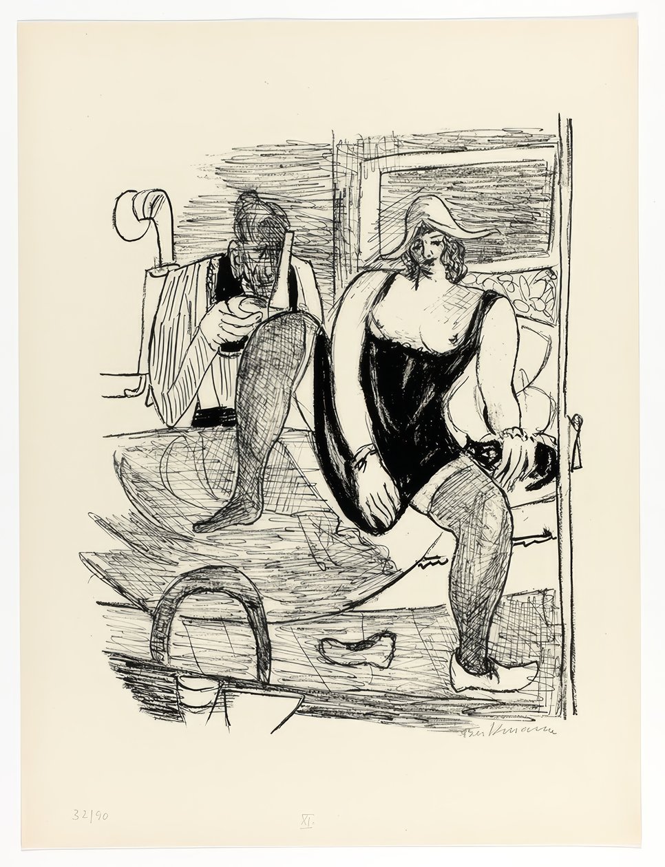 Ochtend, plaat 11 uit Dag en Droom door Max Beckmann