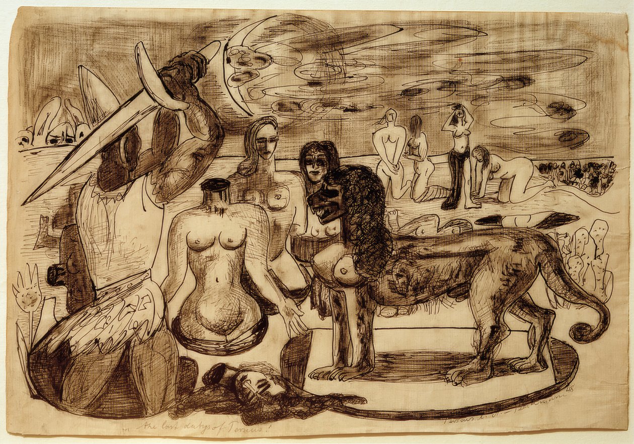 Perseus (Hercules) laatste taak door Max Beckmann