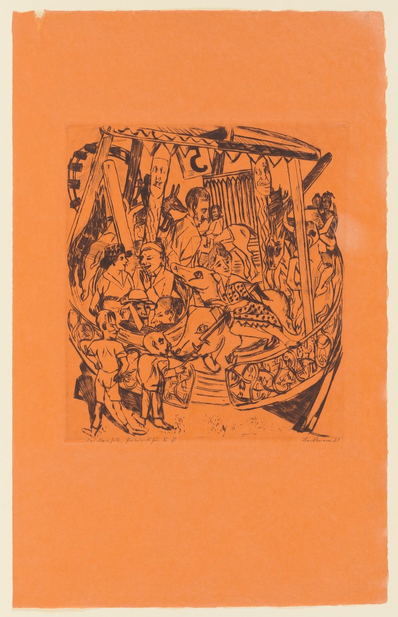Tafel 7 der Serie: Jahrmarkt door Max Beckmann