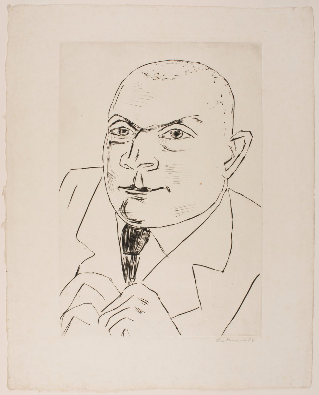 Portret van baron Simolin II (grote versie) door Max Beckmann