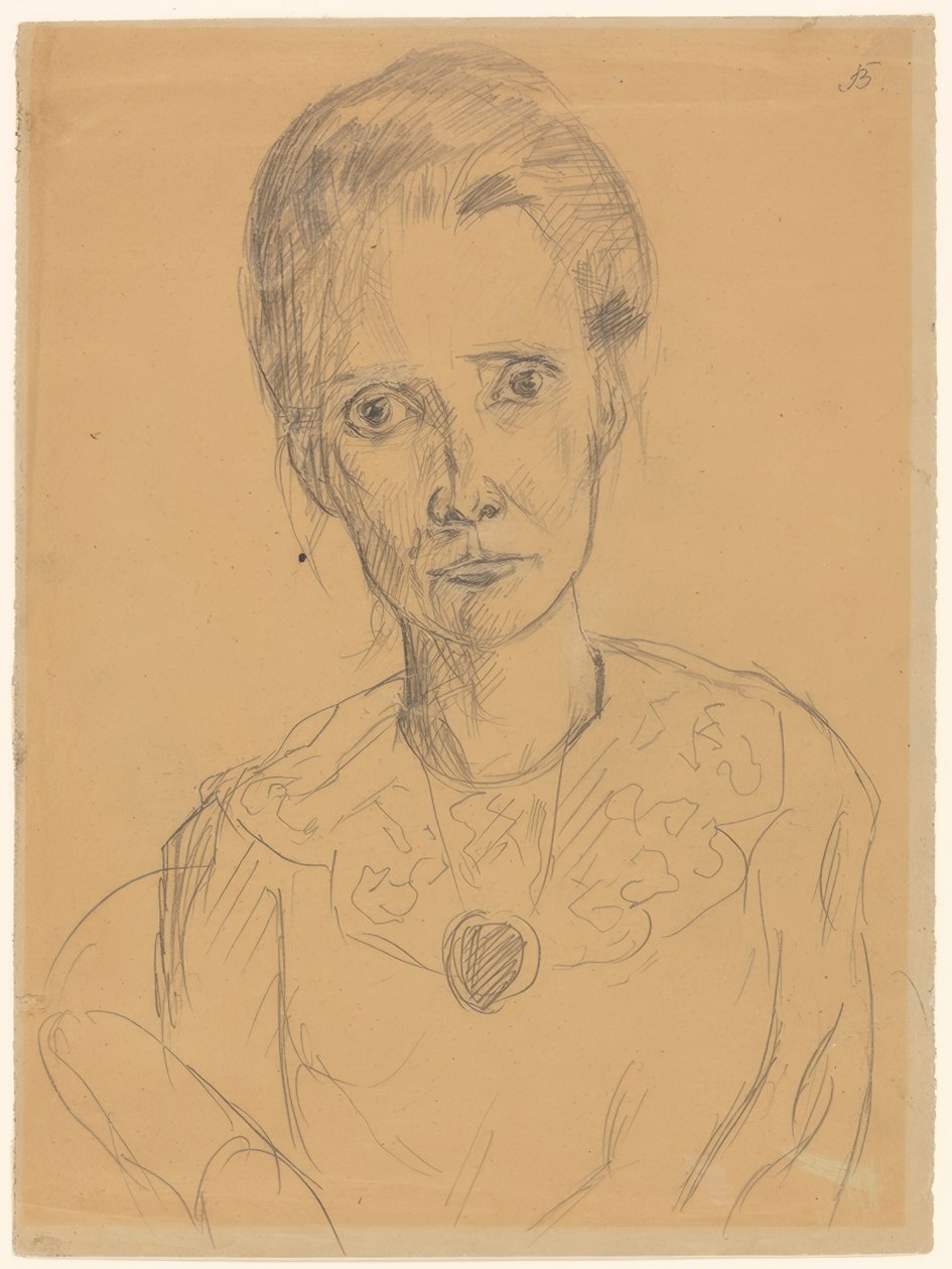 Portret van een Vrouw door Max Beckmann