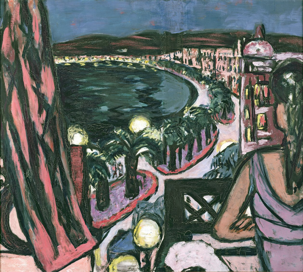 Promenade des Anglais, Nice door Max Beckmann