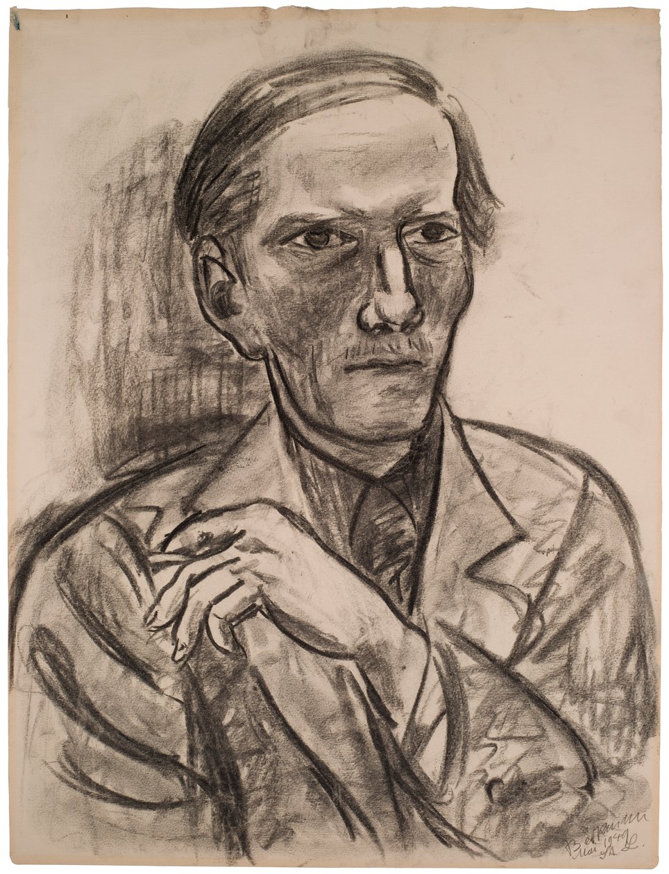 Schets voor „Portret van Fred Conway“ door Max Beckmann