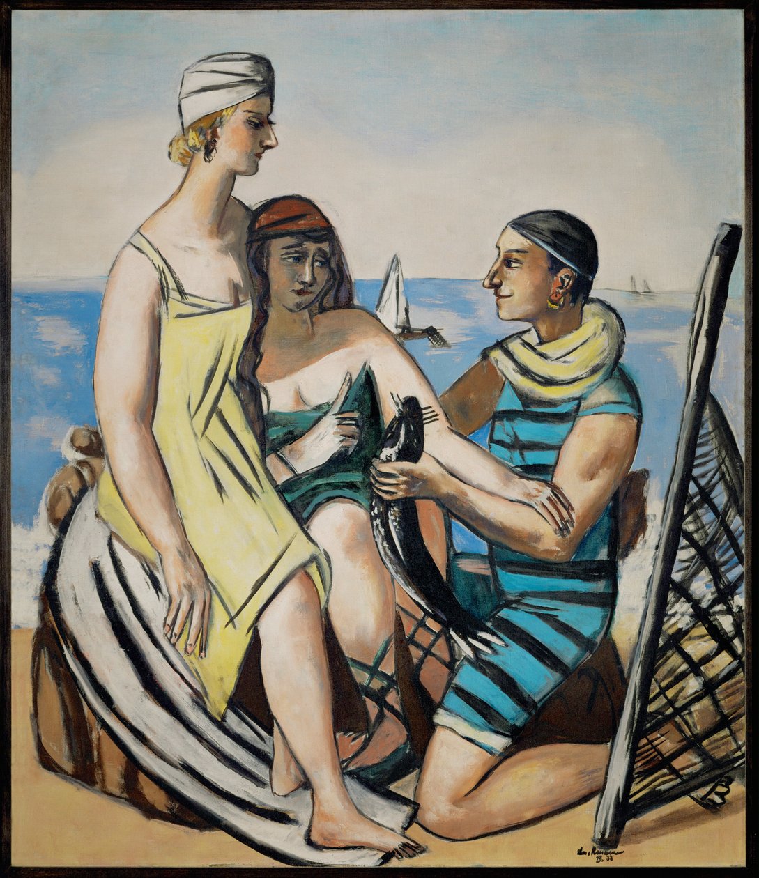 Kleine vis (schilderij op canvas) door Max Beckmann