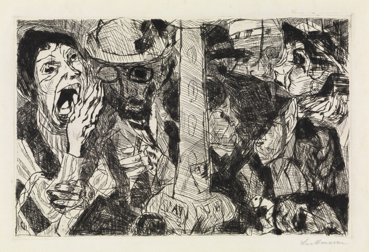 Straat II door Max Beckmann