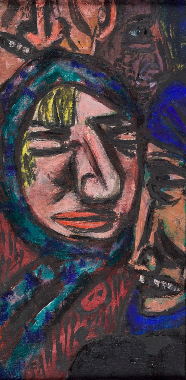 Die Bowery door Max Beckmann
