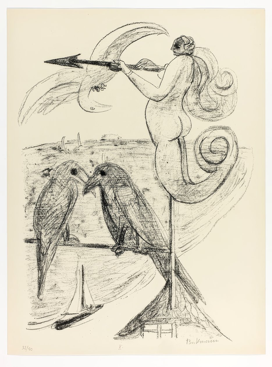 Weerhaan, plaat twee uit Dag en Droom door Max Beckmann