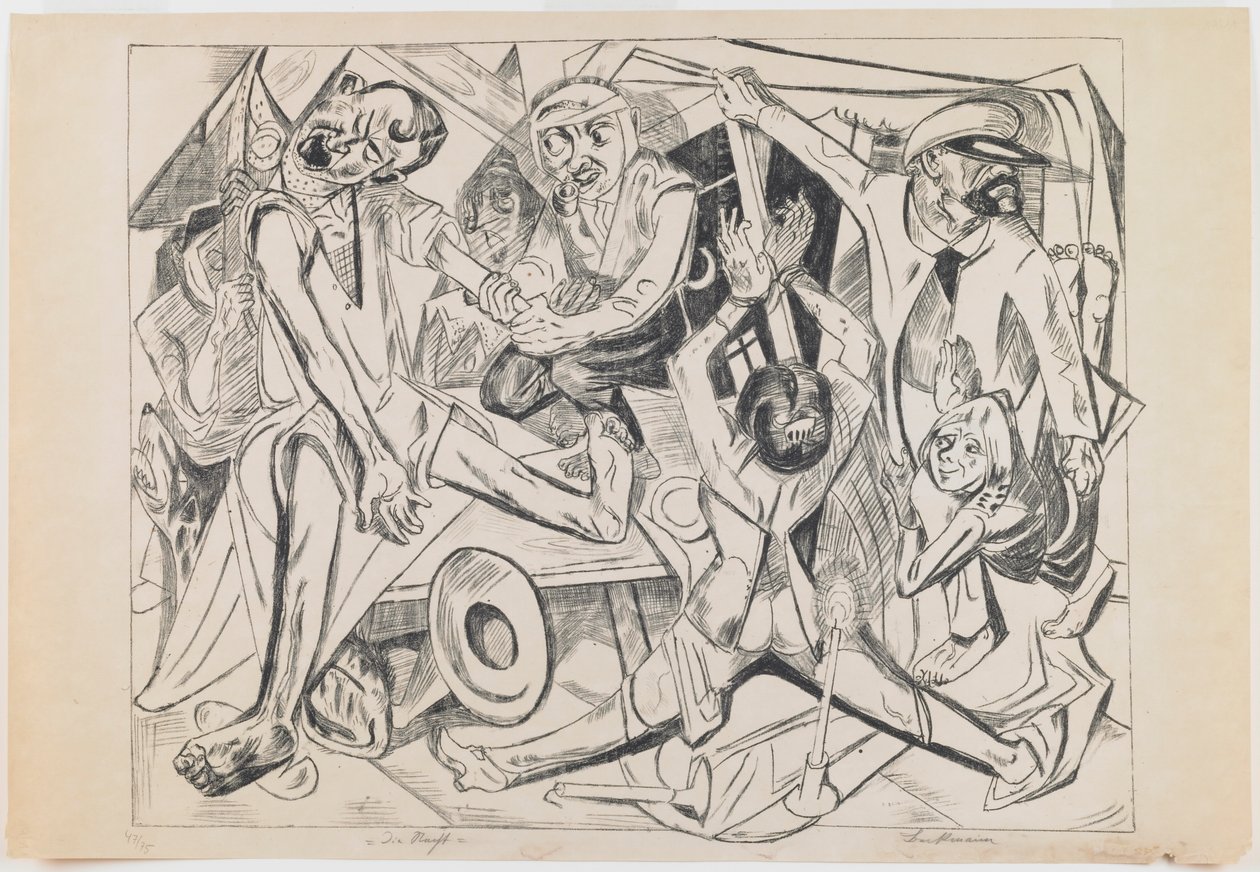 plaat 7: Nacht door Max Beckmann