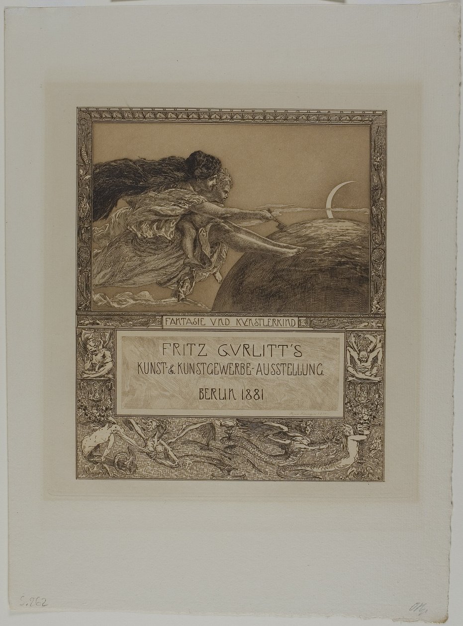 Kaart voor de Gurlitt-tentoonstelling: Verbeelding en het kinderkunstenaar door Max Klinger