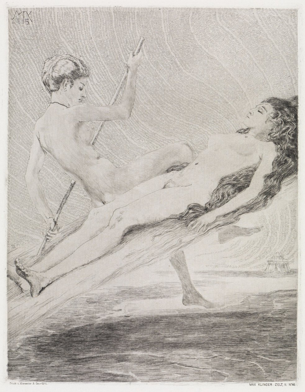 Einde (Tent, Opus XIV, 2e deel, nr. 46) door Max Klinger
