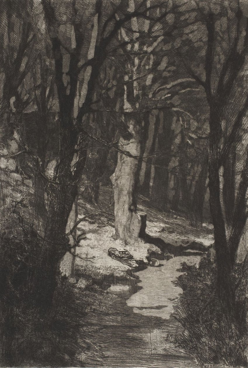 In het bos (In the forest), uit Dramen Opus IX (Dramas) door Max Klinger