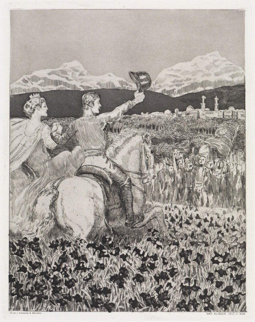 In eigen land (Tent, opus XIV, deel 2, nr. 43) door Max Klinger