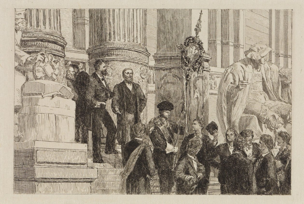 Portaal van het nieuwe museum voor kunstnijverheid door Max Klinger