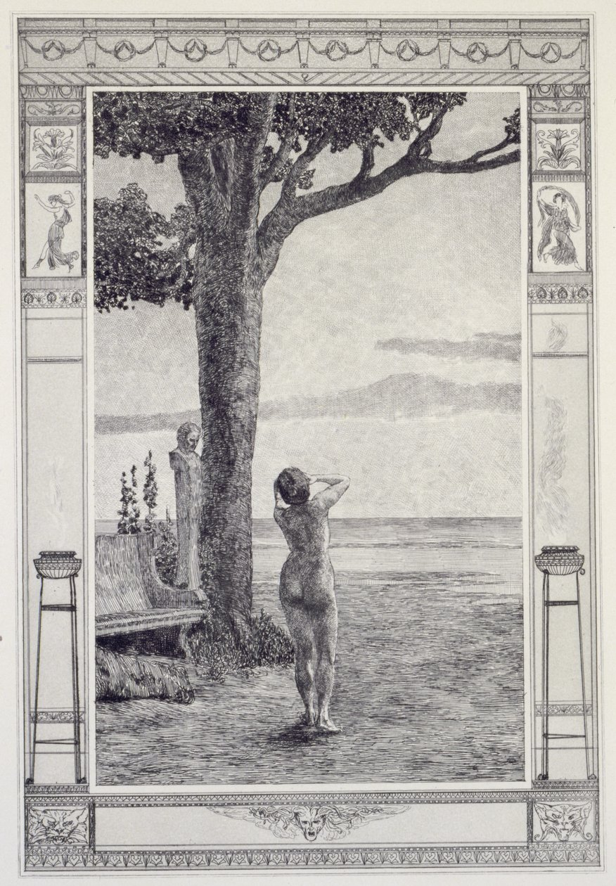 Psyche verlaten, plaat 22 uit de serie „Cupido en Psyche: Opus V” door Max Klinger