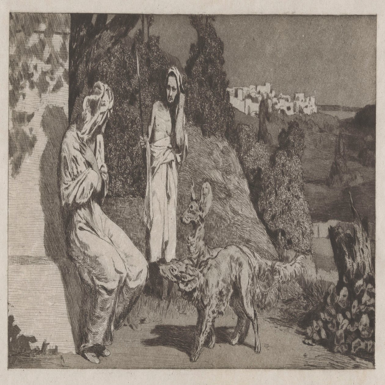 Pyramus en Thisbe II. door Max Klinger