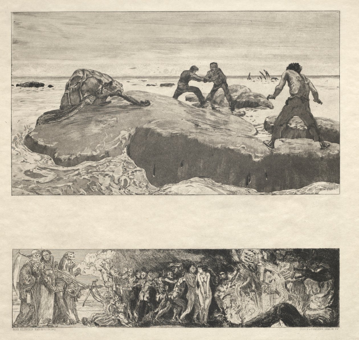 Vom Tode I, Opus II, 1889 Nr. 2 door Max Klinger