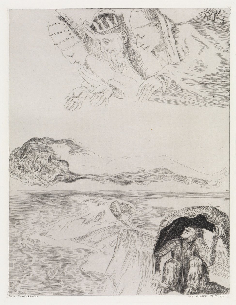 Voorstuk (Tent, Opus XIV, 1e deel, nr. 1) door Max Klinger