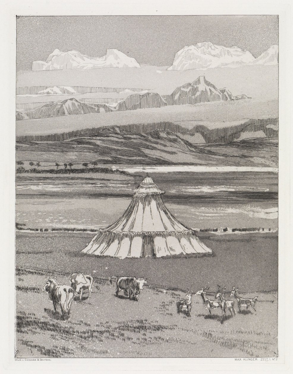 Tent (Tent, Opus XIV, deel 1, nr. 2) door Max Klinger