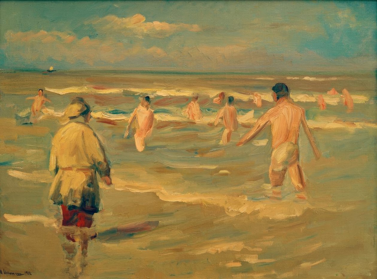 Badende jongens door Max Liebermann