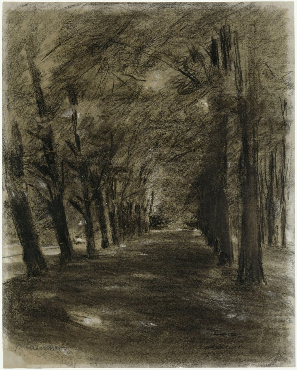 Baumallee door Max Liebermann
