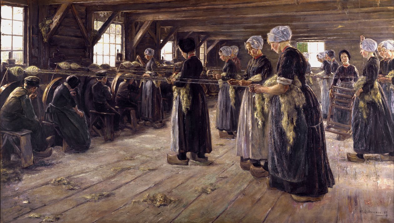 Flachsscheuer in Laren door Max Liebermann