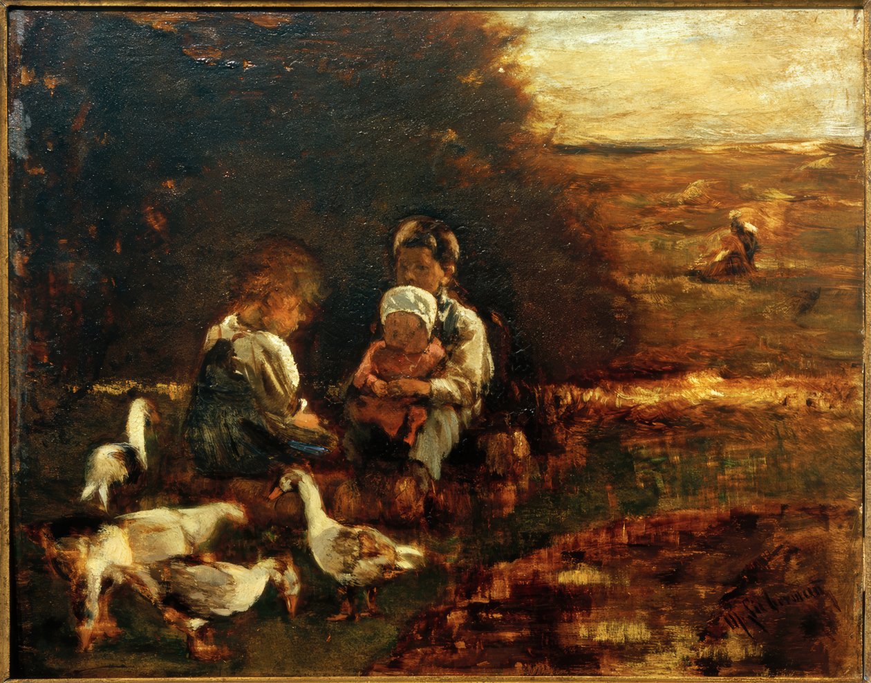 Kleine ganzenhoeders door Max Liebermann