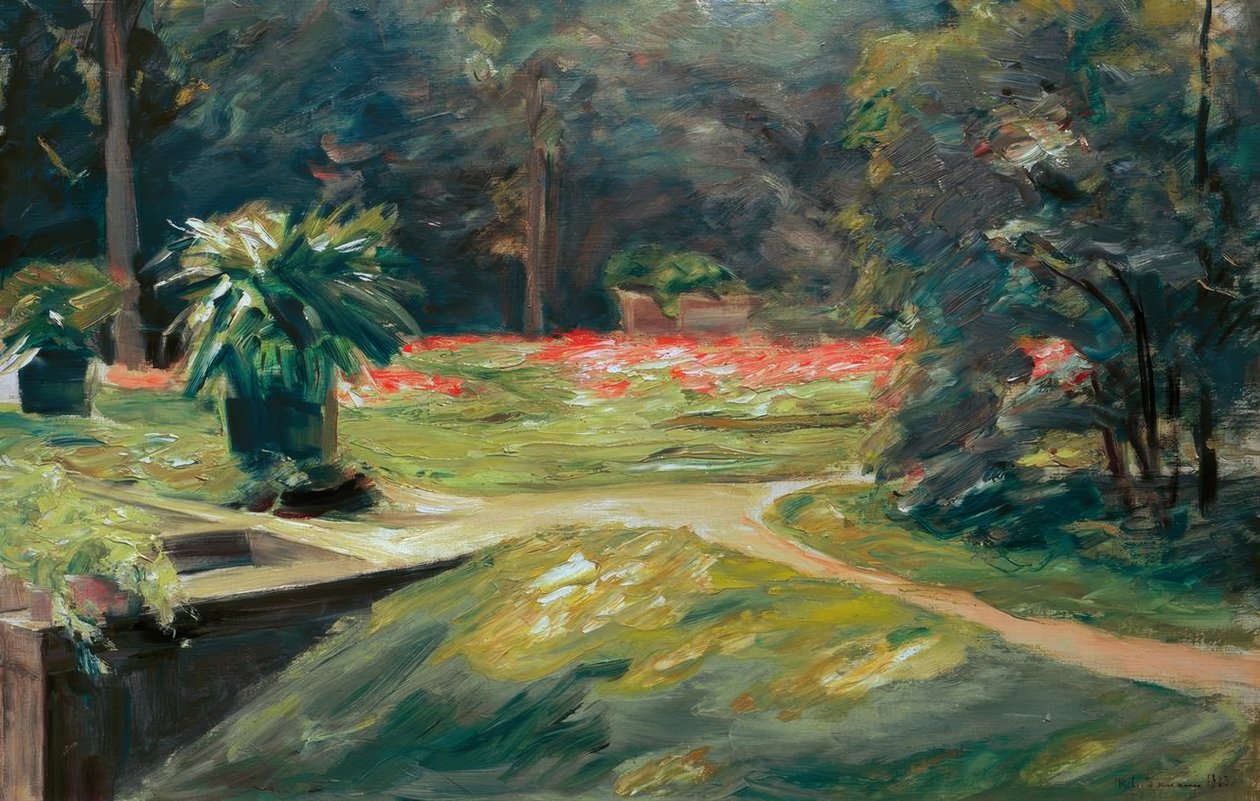 M. Liebermann, Wannseetuin bloementerras door Max Liebermann