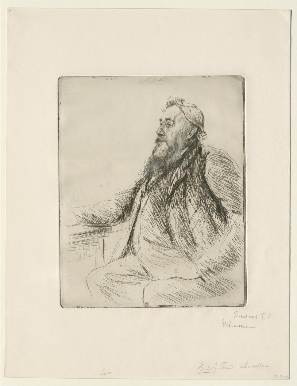 Portret van Justus Brinckmann  Portrait de Justus Brinckmann door Max Liebermann