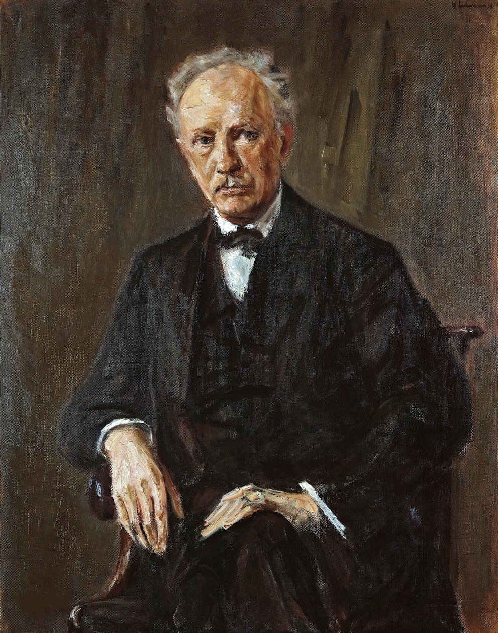 Portret van de componist Richard Georg Strauss 1864-1949, 1918 door Max Liebermann