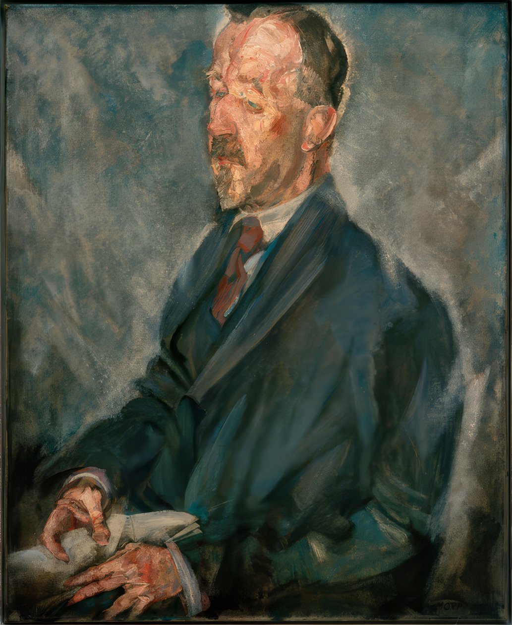 Max Oppenheimer, "Heinrich Mann" / Huile sur toile, 1912 door Max Oppenheimer