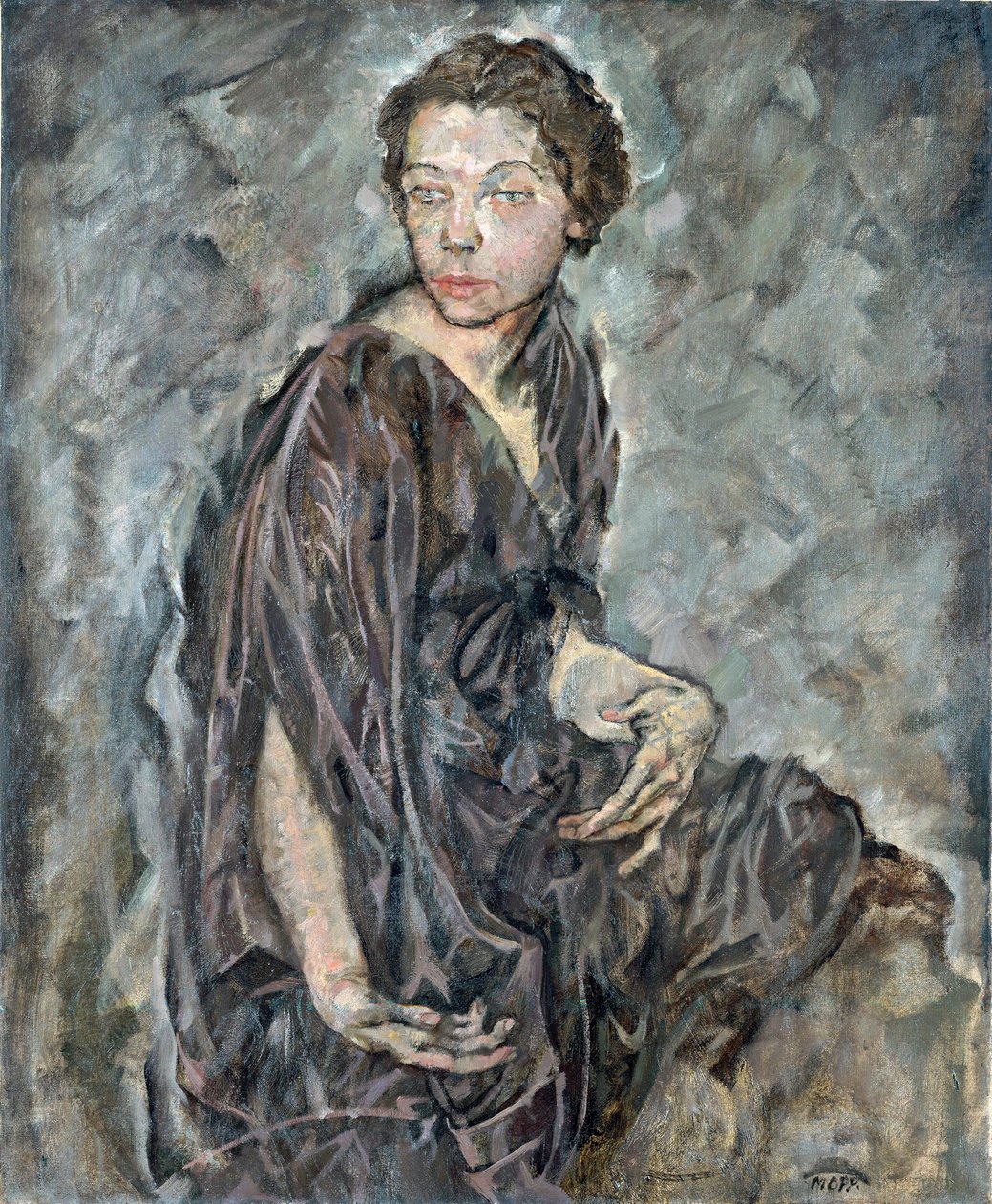 Portret van Tilla Durieux (1880-1971), Oostenrijkse actrice en komiek door Max Oppenheimer