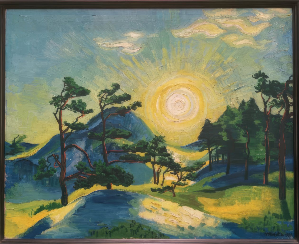 Opkomende zon door Max Pechstein