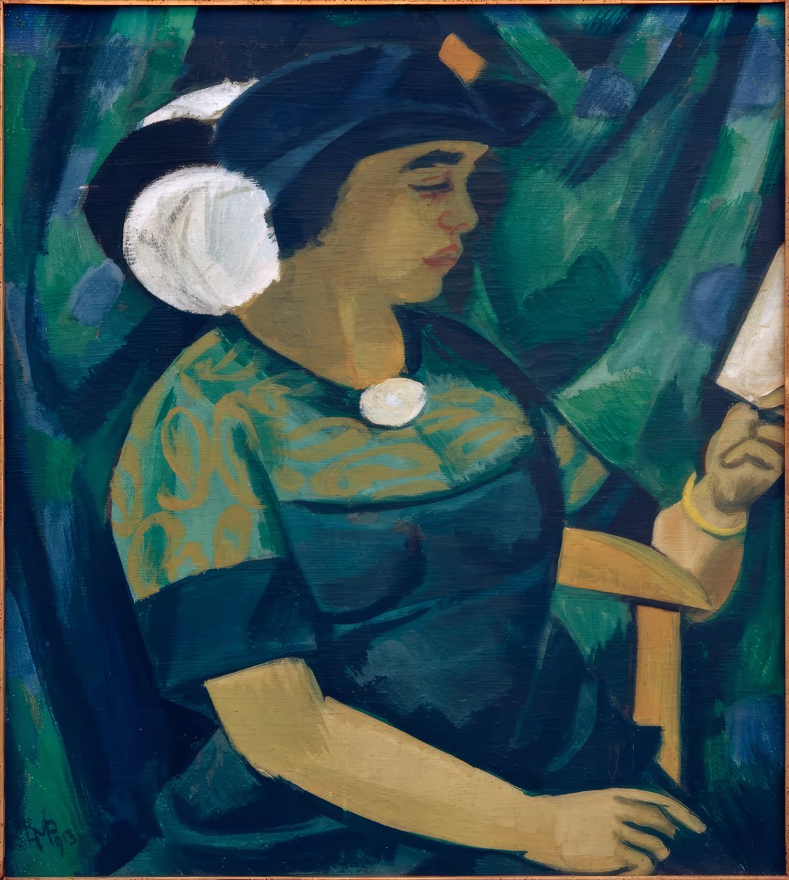Portret van Lotte Pechstein door Max Pechstein