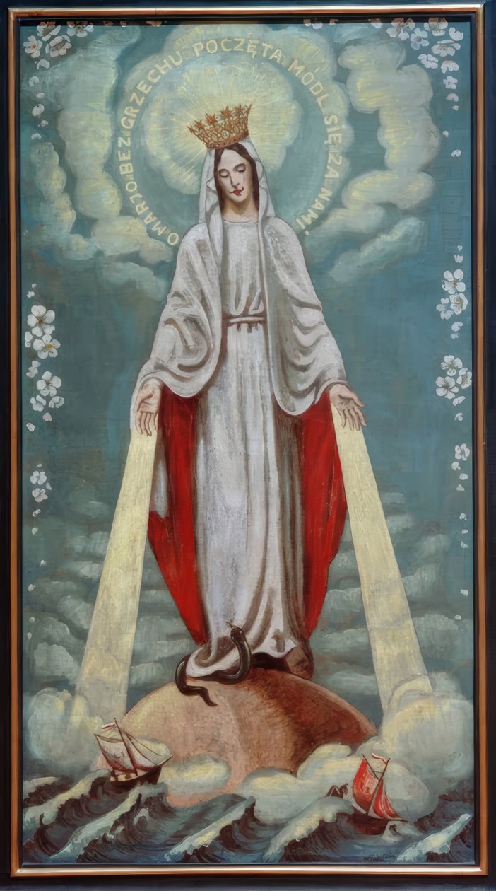 De Moeder Gods als voorspreekster door Max Pechstein