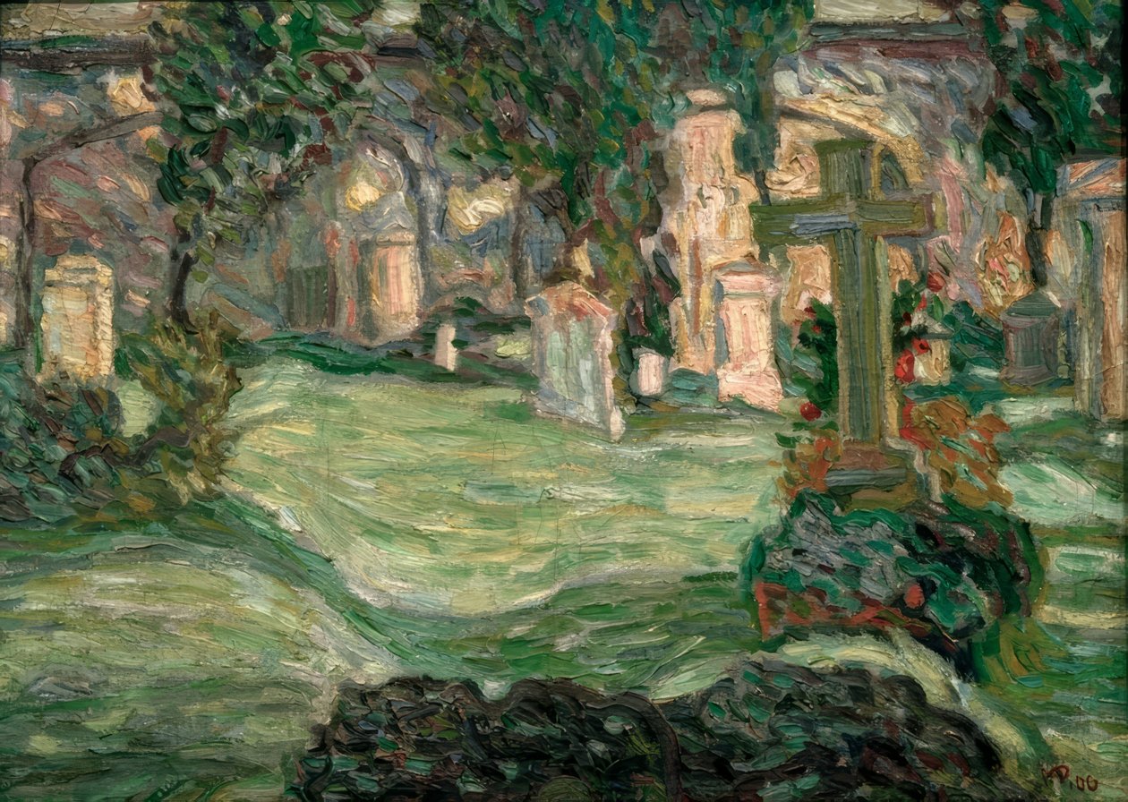 Eliasfriedhof in Dresden door Max Pechstein