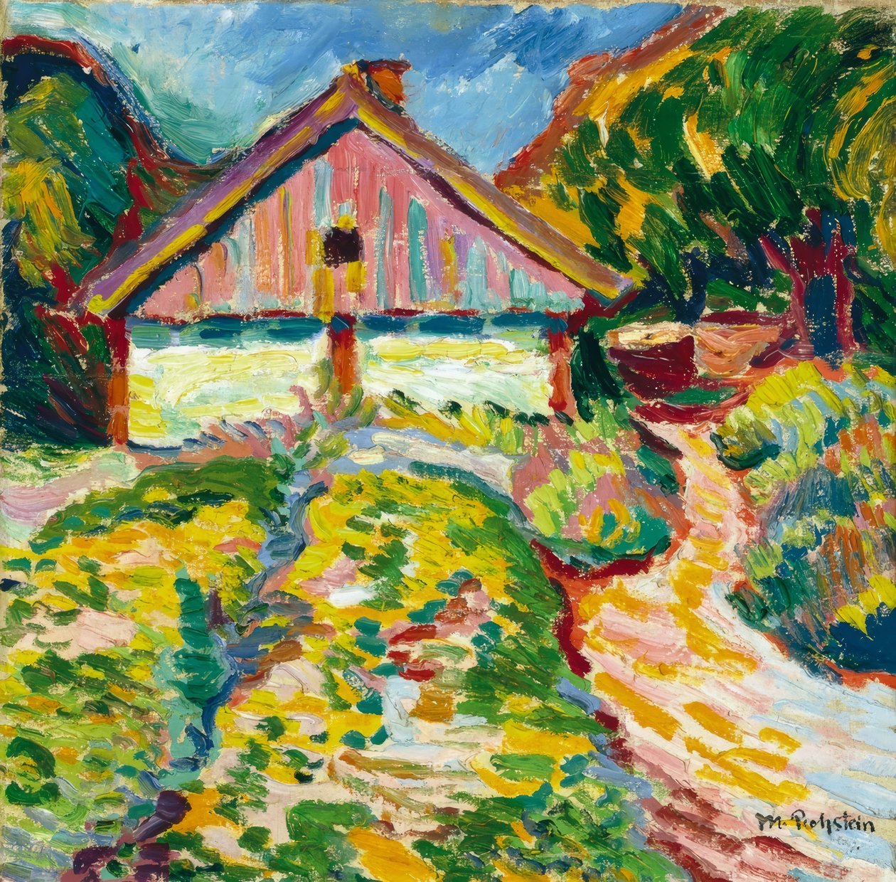 Huis op de Koerse Schoorwal door Max Pechstein