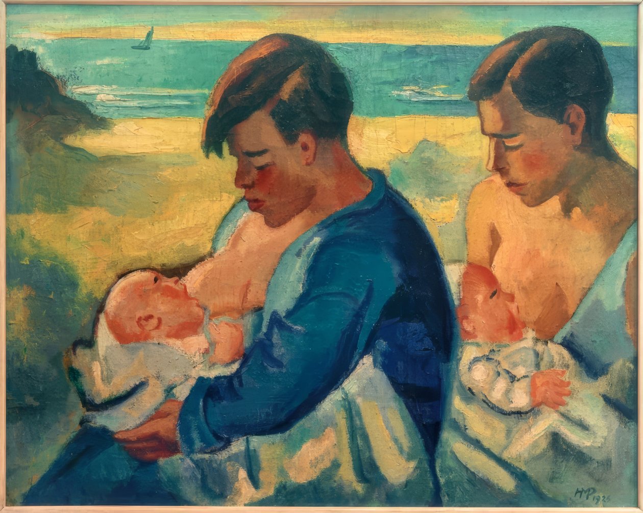 Voedende moeders door Max Pechstein
