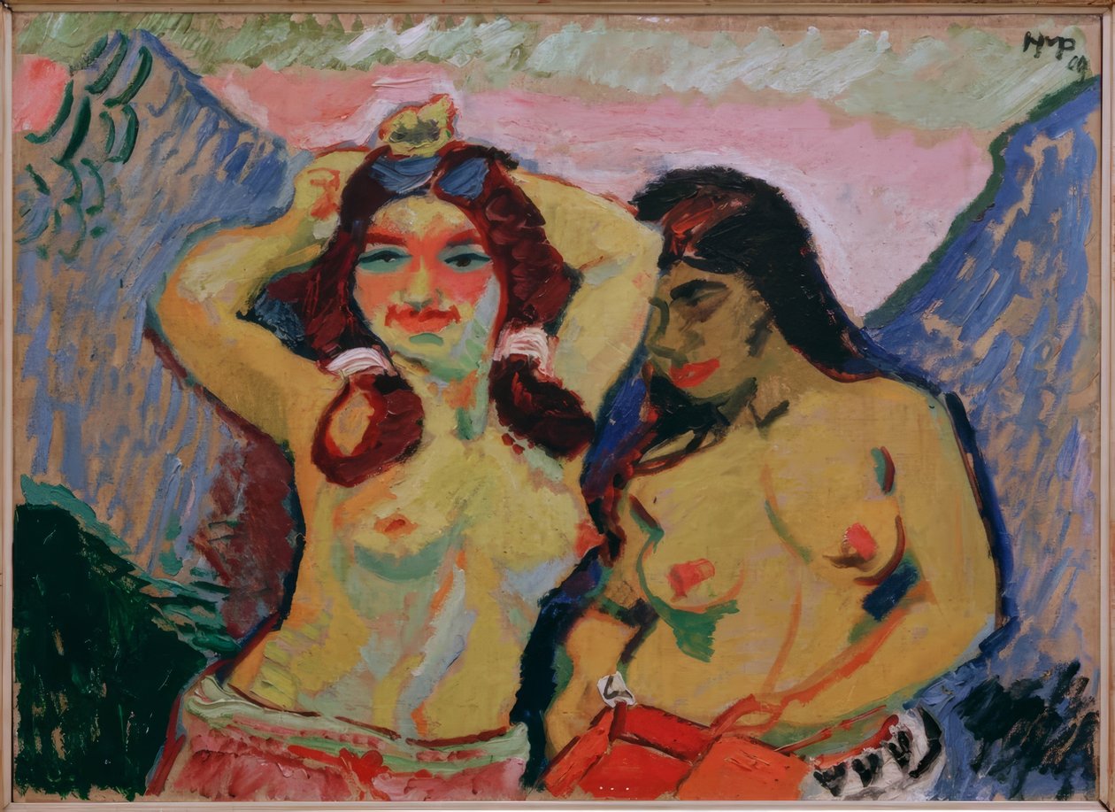 Twee meisjes door Max Pechstein