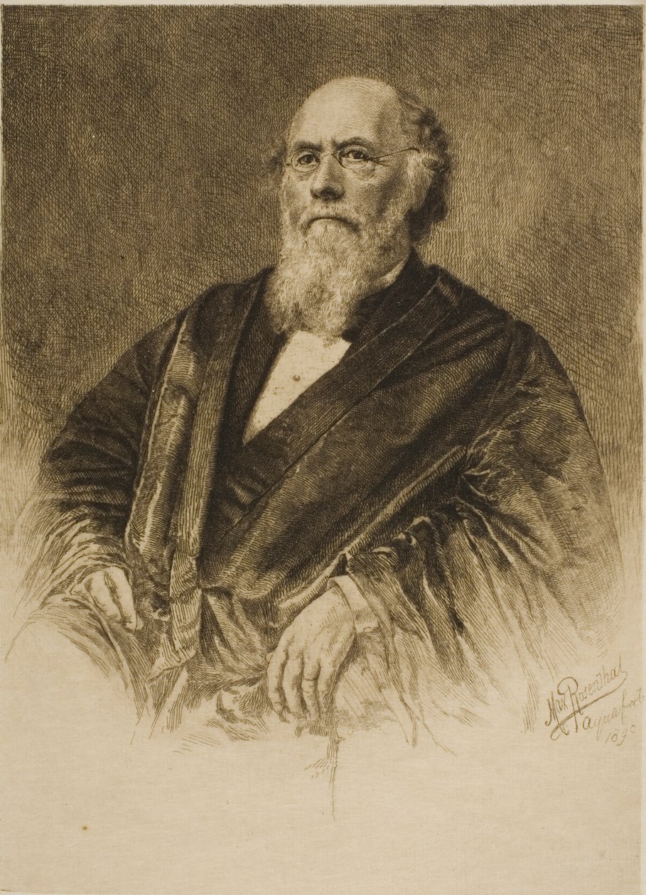 Portret van rechter Stephen Field door Max Rosenthal