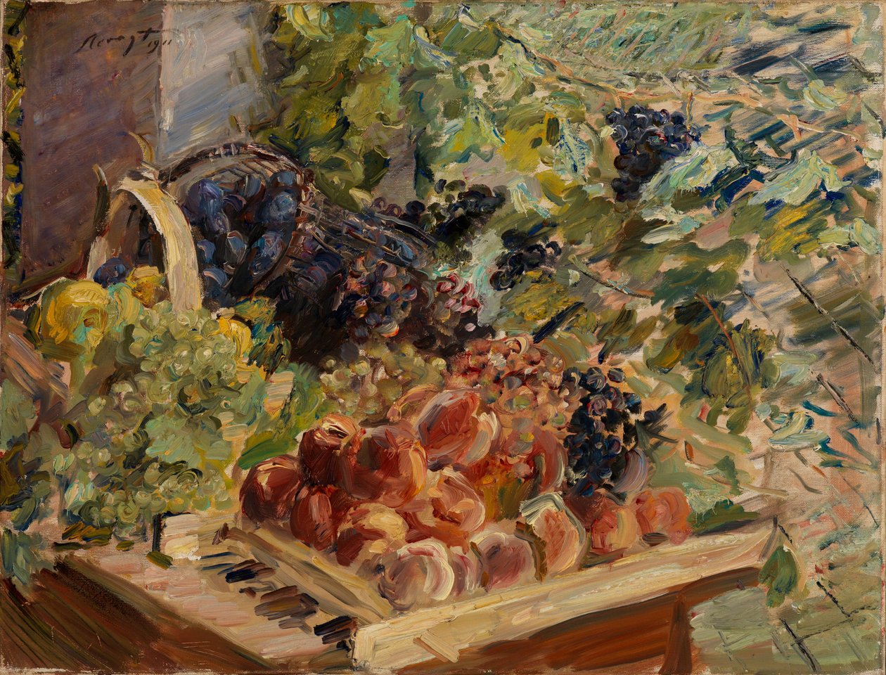 Stilleven met fruit door Max Slevogt