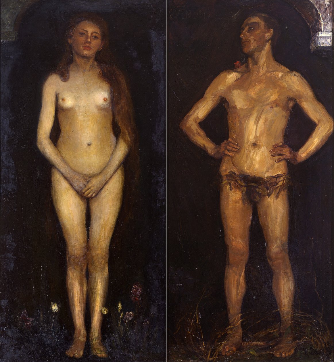 Mensenpaar (Homo sapiens-platen) door Max Slevogt