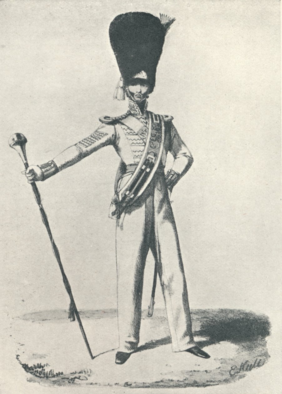 17e Regiment, Drum Major 1830, 1830 1909 door Maxim Gauci