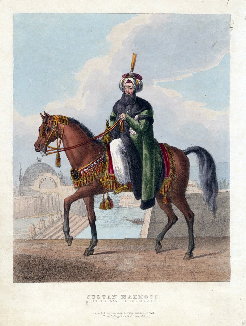 Portret van Mahmud II, Sultan van het Ottomaanse Rijk door Maxim Gauci