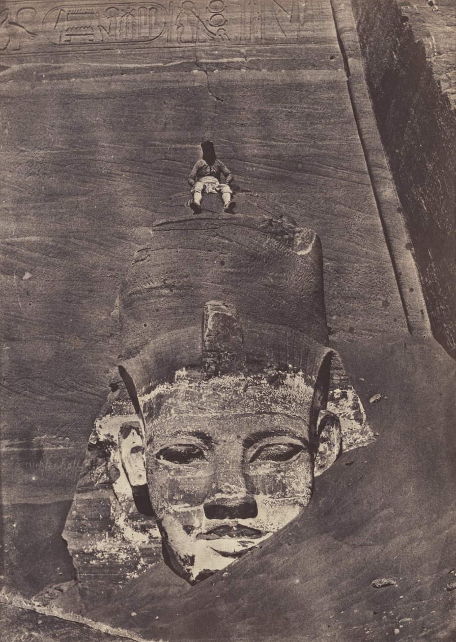 Westelijkste kolossus, de Grote Tempel, Abu Simbel door Maxime Du Camp