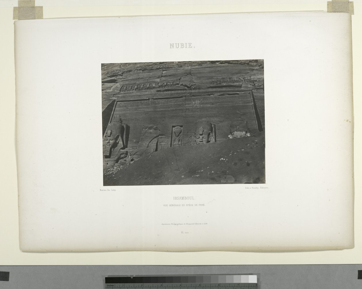 Detail van de Grote Tempel, Abu Sunbul, Egypte door Maxime Du Camp